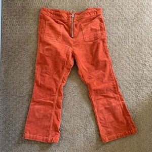 Retro kick flare crop corduroys